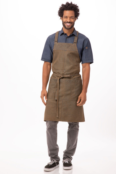 UPTOWN cross-back bib apron Delantal